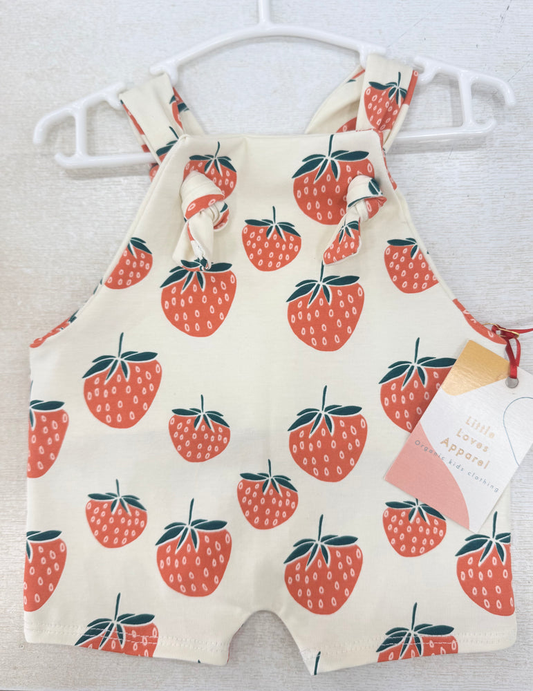 Overall Shorts  - Strawberry