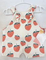 Overall Shorts  - Strawberry