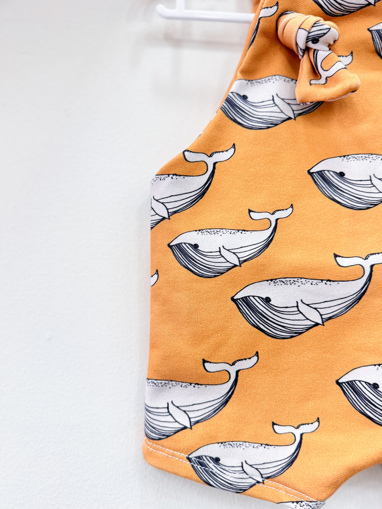 Overall Shorts  - Whale
