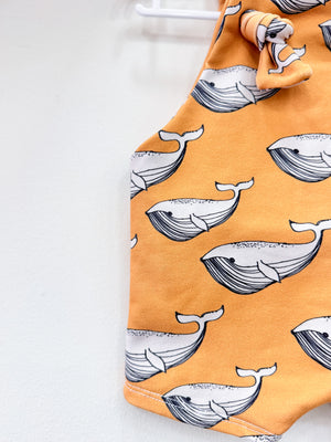 Overall Shorts  - Whale