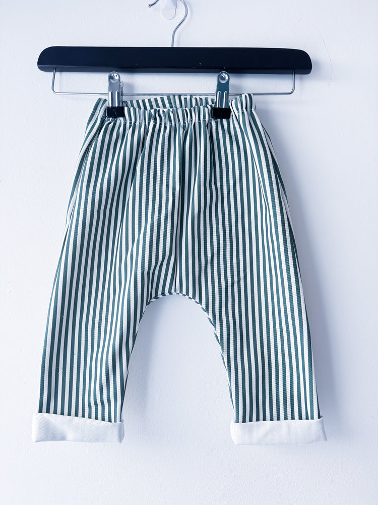 Denim Jeans - Green stripe