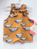 Overall Shorts  - Whale