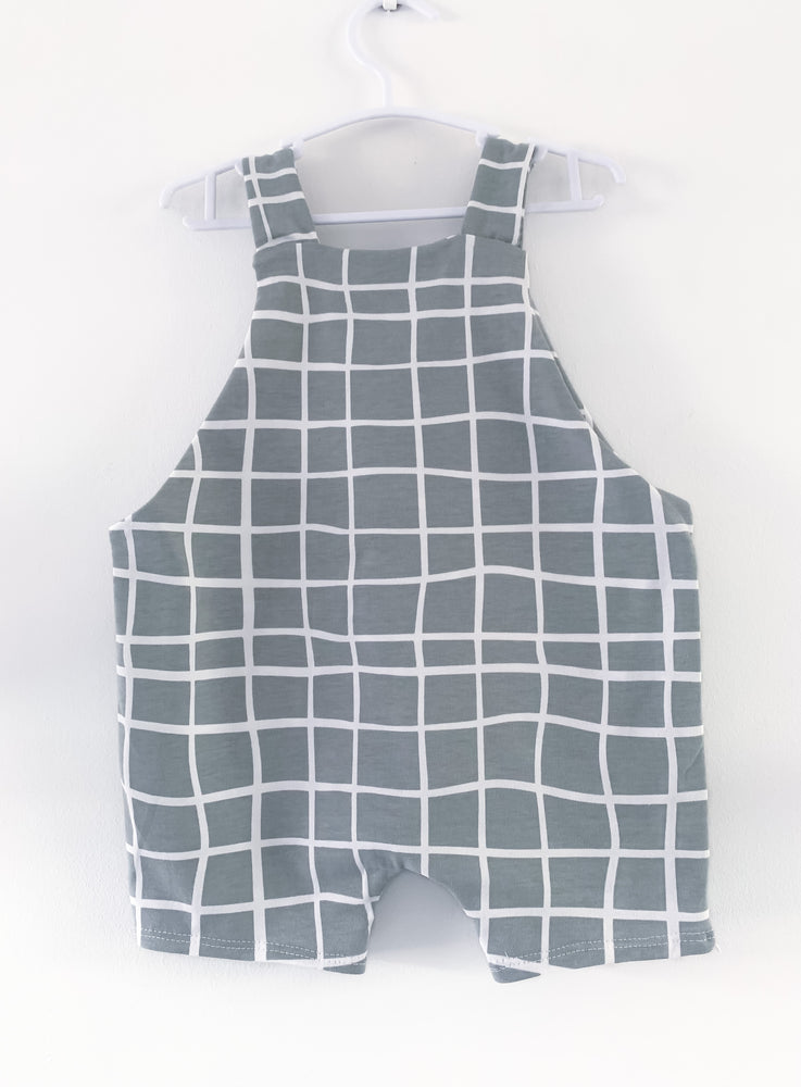 Overall Shorts - Grid