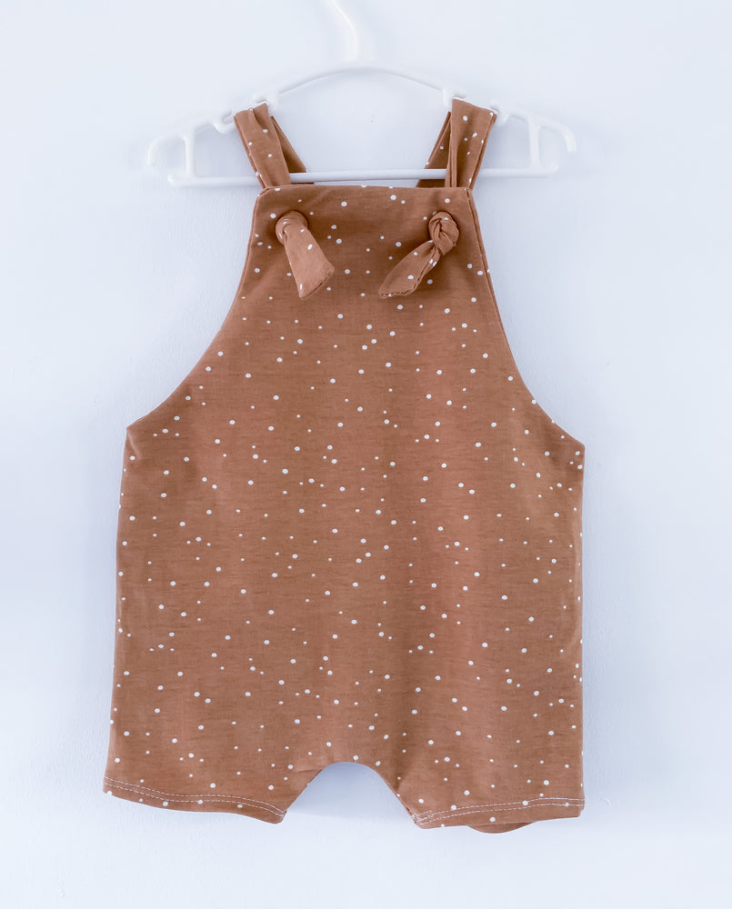 Overall Shorts  - Starry Night Toffee