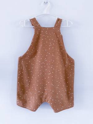 Overall Shorts  - Starry Night Toffee