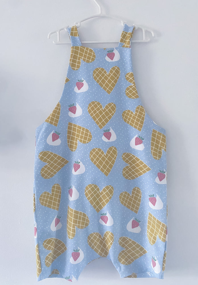 Overall shorts - Waffles & Strawberries