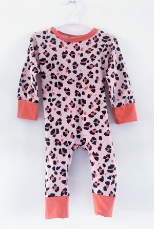 Baby Grow - Leopard spots Pink