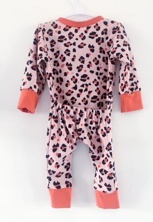 Baby Grow - Leopard spots Pink