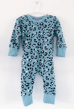 Baby Grow - Leopard spots Turquoise